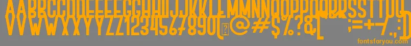 BOVEN 1 Font – Orange Fonts on Gray Background