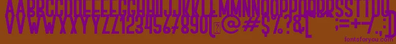 BOVEN 1 Font – Purple Fonts on Brown Background