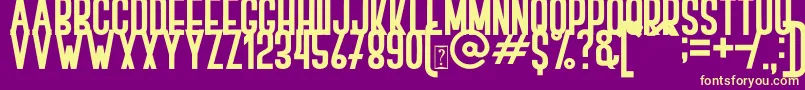 BOVEN 1 Font – Yellow Fonts on Purple Background