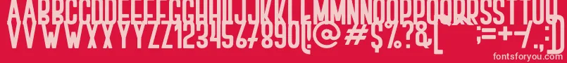 BOVEN 2 Font – Pink Fonts on Red Background