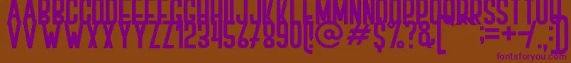 BOVEN 2 Font – Purple Fonts on Brown Background