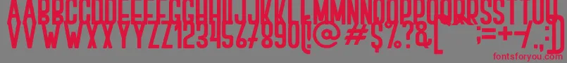 BOVEN 2 Font – Red Fonts on Gray Background