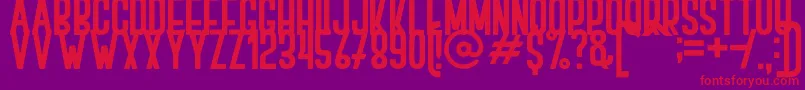 BOVEN 2 Font – Red Fonts on Purple Background