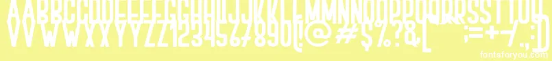 BOVEN 2 Font – White Fonts on Yellow Background