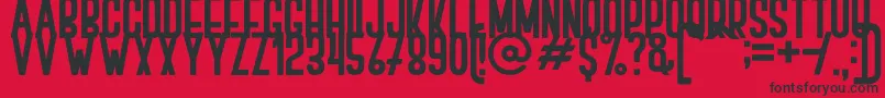 BOVEN 2 Font – Black Fonts on Red Background