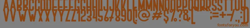 BOVEN 2 Font – Brown Fonts on Gray Background