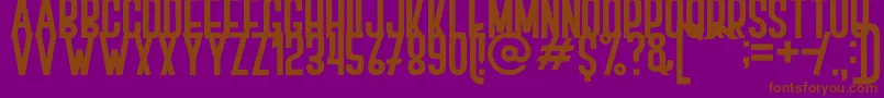 Шрифт BOVEN 2 – коричневые шрифты на фиолетовом фоне