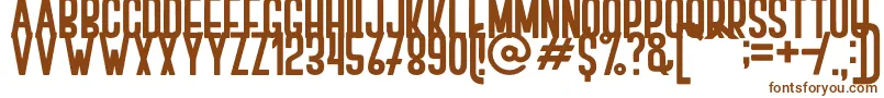 Шрифт BOVEN 2 – коричневые шрифты на белом фоне