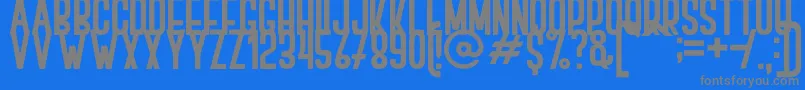 BOVEN 2 Font – Gray Fonts on Blue Background