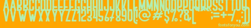 BOVEN 2 Font – Green Fonts on Orange Background