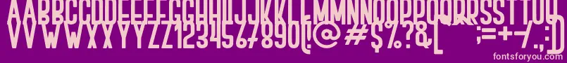 BOVEN 2 Font – Pink Fonts on Purple Background