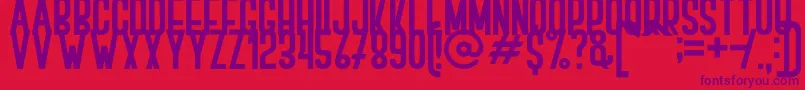 BOVEN 2 Font – Purple Fonts on Red Background