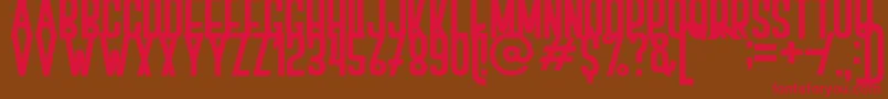 BOVEN 2 Font – Red Fonts on Brown Background