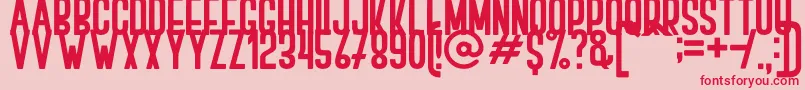 BOVEN 2 Font – Red Fonts on Pink Background