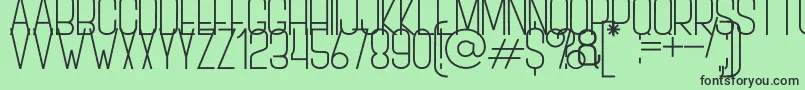 フォントBOVEN 3 – 緑の背景に黒い文字