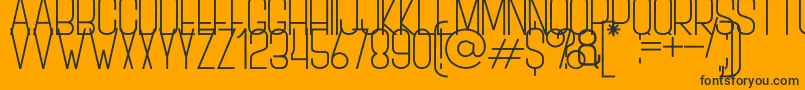 Шрифт BOVEN 3 – чёрные шрифты на оранжевом фоне