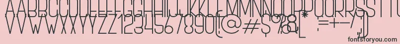 フォントBOVEN 3 – ピンクの背景に黒い文字