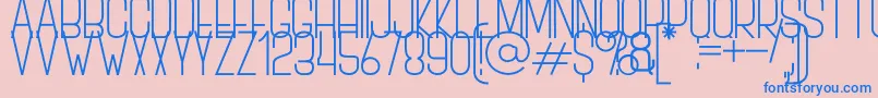 BOVEN 3-Schriftart – Blaue Schriften auf rosa Hintergrund