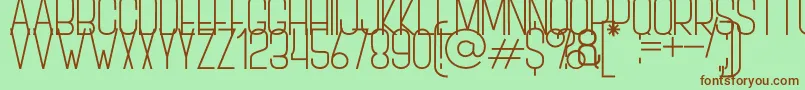 BOVEN 3 Font – Brown Fonts on Green Background