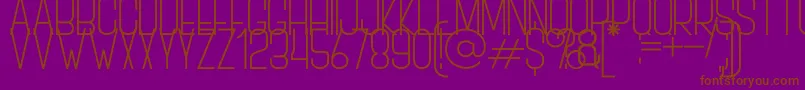 フォントBOVEN 3 – 紫色の背景に茶色のフォント
