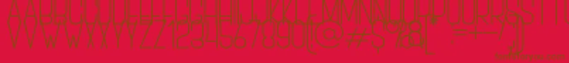 フォントBOVEN 3 – 赤い背景に茶色の文字