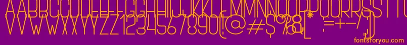 BOVEN 3 Font – Orange Fonts on Purple Background