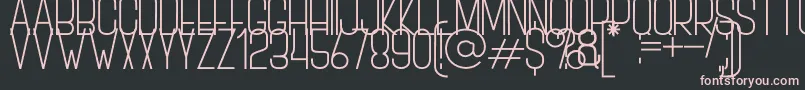 BOVEN 3-fontti – vaaleanpunaiset fontit mustalla taustalla