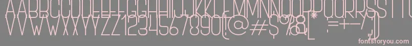 Шрифт BOVEN 3 – розовые шрифты на сером фоне