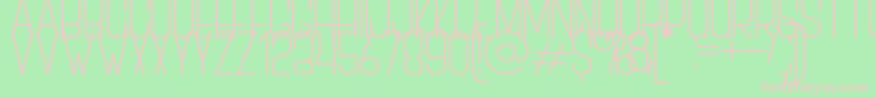 BOVEN 3-fontti – vaaleanpunaiset fontit vihreällä taustalla