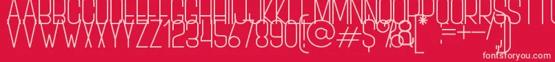 BOVEN 3-fontti – vaaleanpunaiset fontit punaisella taustalla