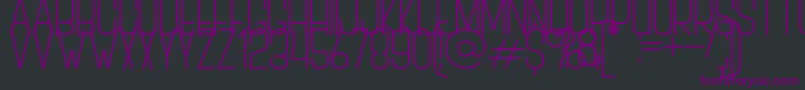 Шрифт BOVEN 3 – фиолетовые шрифты на чёрном фоне