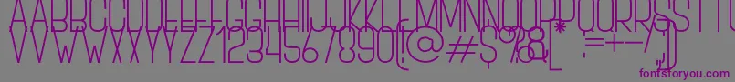 Шрифт BOVEN 3 – фиолетовые шрифты на сером фоне
