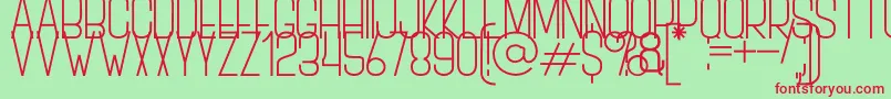 Шрифт BOVEN 3 – красные шрифты на зелёном фоне