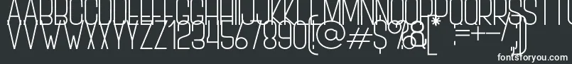 Шрифт BOVEN 3 – белые шрифты на чёрном фоне