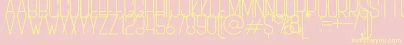 Шрифт BOVEN 3 – жёлтые шрифты на розовом фоне