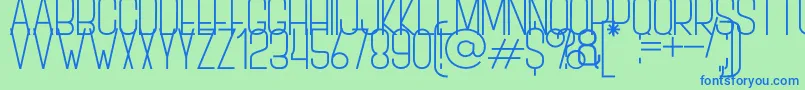 フォントBOVEN 3 – 青い文字は緑の背景です。