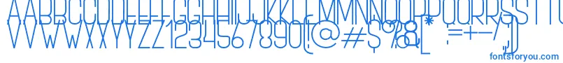 フォントBOVEN 3 – 白い背景に青い文字