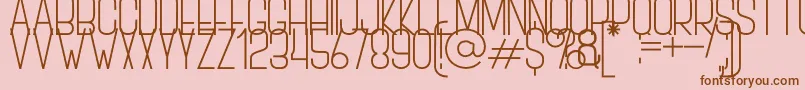 BOVEN 3 Font – Brown Fonts on Pink Background