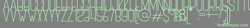 Шрифт BOVEN 3 – зелёные шрифты на сером фоне