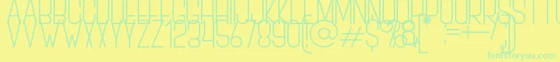 BOVEN 3 Font – Green Fonts on Yellow Background