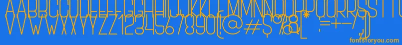 BOVEN 3 Font – Orange Fonts on Blue Background