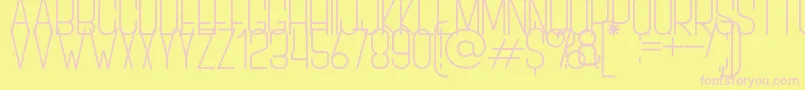 BOVEN 3 Font – Pink Fonts on Yellow Background