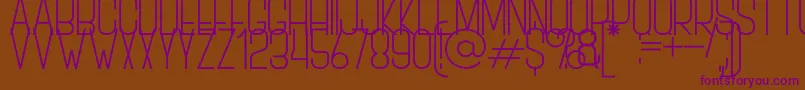 フォントBOVEN 3 – 紫色のフォント、茶色の背景