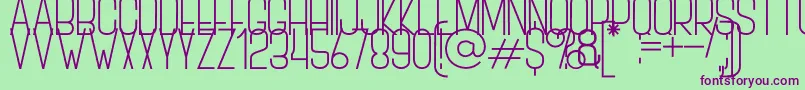 フォントBOVEN 3 – 緑の背景に紫のフォント