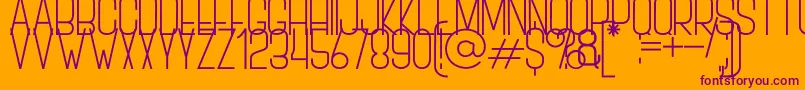 BOVEN 3 Font – Purple Fonts on Orange Background