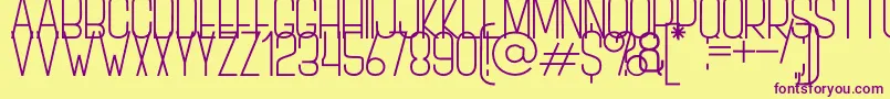 Шрифт BOVEN 3 – фиолетовые шрифты на жёлтом фоне