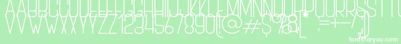 BOVEN 3 Font – White Fonts on Green Background