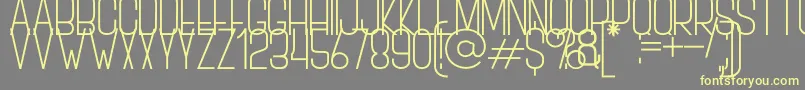 BOVEN 3 Font – Yellow Fonts on Gray Background