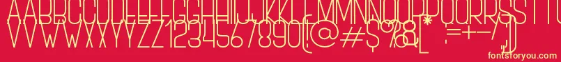 BOVEN 3-fontti – keltaiset fontit punaisella taustalla