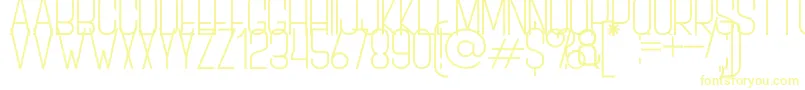 フォントBOVEN 3 – 白い背景に黄色の文字